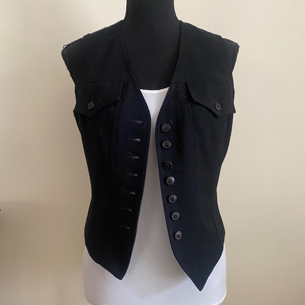 Little Man Clothing  Company Black Vest 100% Wool